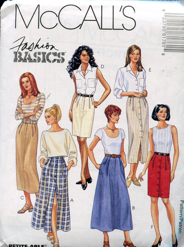 Mccall 's Pattern 8176  Falda 2 longitud Tamaño Mujer Talla