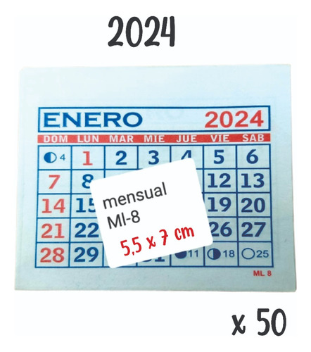 50 Calendarios Almanaques 2023 Maxi Mignon Grande 5,5x6,5cm 