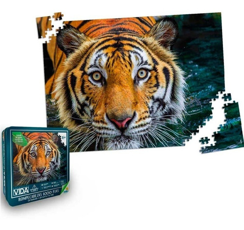 Puzzle Rompecabezas Tigre - 1000 Pzs (en Lata)