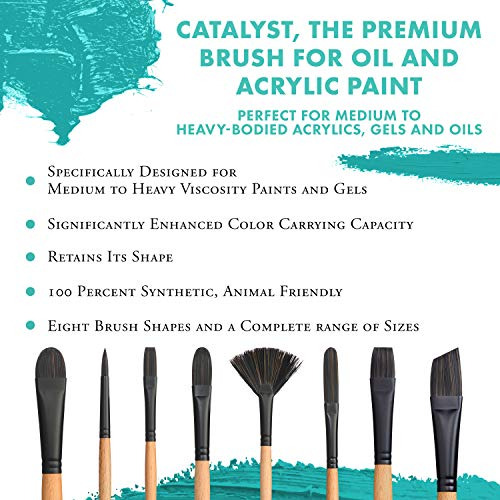 Princeton Catalyst Polytip, Pinceles Para Acrílico Y Aceite