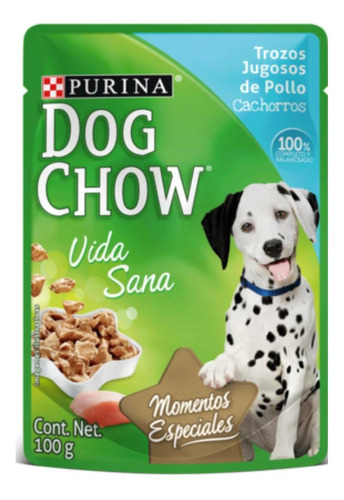 Alimento Dog Chow Vida Sana Momentos Especiales para cão filhote todos os tamanhos sabor frango em saco de 100g