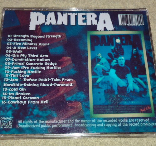 Pantera - Live Buenos Aires 22-04-1995 Ferro Audio Completo