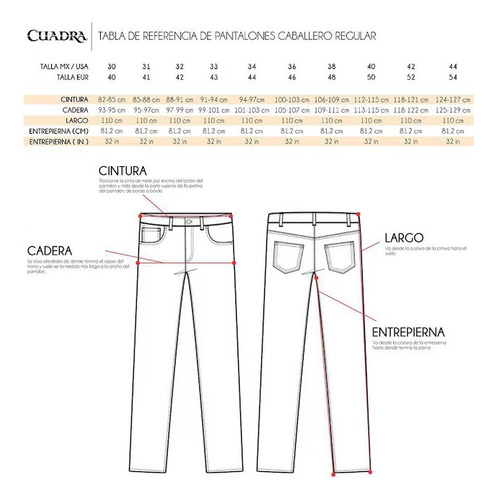 Jeans Cuadra Para Caballero Corte Recto Azul