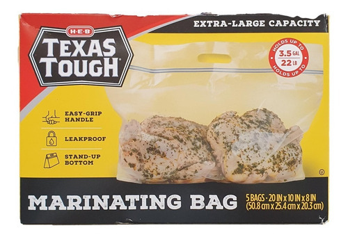 Bolsa Para Marinar Heb Texas Tough Xl 5pz Importadas