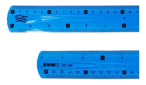 Regla De Plastico Flexible De 30 Centimetros