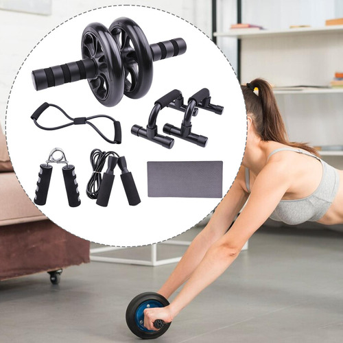Abs Roller Wheel Hand Gripper 2 Barras De Flexión 7 Uds.