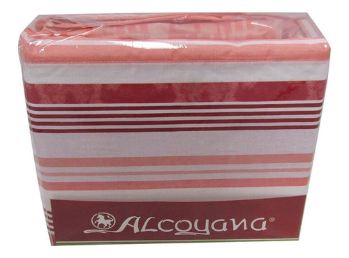 Imagen 4 de 5 de Juego Sabanas 1½ Plazas Alcoyana Strip Estampada 132 Hilos