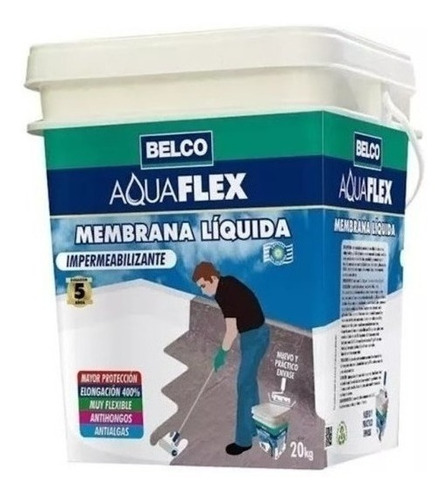 Membrana Liquida Aquaflex Azul X 20l Belco