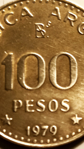 Moneda Antigua Argentina $100 Ley18188 (1979) Grl San Martín (Usado)