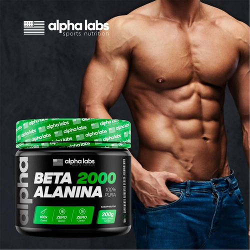 Betalanima 100% Pure 200g Sabor Natural + Carnosin Muscular Sabor Sem Sabor Alpha Labs