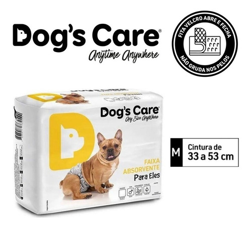 Kit Com 120 Fraldas Higiênicas Para Cães Macho - Tamanho M