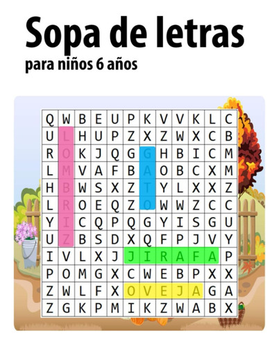 Libro: Sopa De Letras Para Niños 6 Años: Anima A Tu Hijo A B