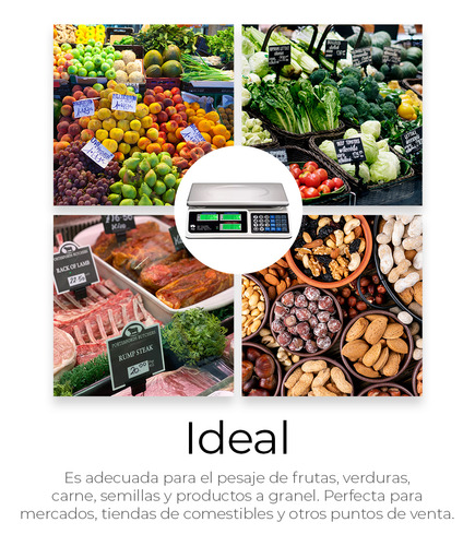 Bascula Digital 40 Kg Comercial Pantalla Lcd Función Tara