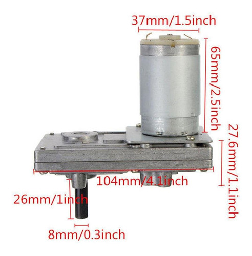 Dc12v-24v 10-20-40-80 Rpm Reversible De Bajo Ruido De