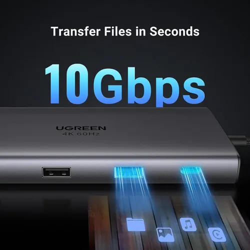 Hub Usb-c - 9 En 1 - 3 Usb 1 Usb-c Pd- Hdmi 4k60hz Red Sd