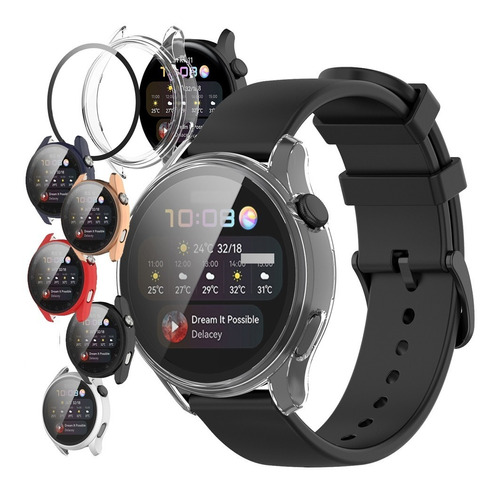 Case Cristal Templado Compatible Con Huawei Watch 3 / 3 Pro