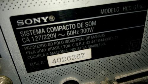 Som Sony Com Entrada Para 3 Cd Com Usb