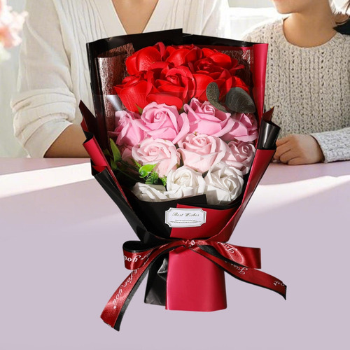 Soop Rose Rose Artificial Flor Flor Arranjos De Vermelho