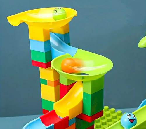 Juego Bloques Construccion Tobogán De Pelotas Didáctico 102p