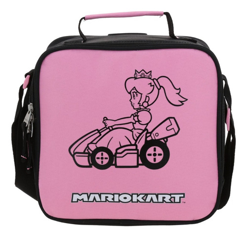 Kit Mochila+lonchera+lapicera Mario Bros Peach Gogo 2025 Negro Liso