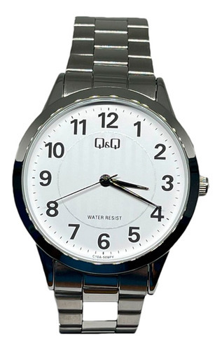 Reloj Q&q Hombre C10a-509py Pulsera Color de la correa Plateado Color del fondo Blanco C10A-509PY