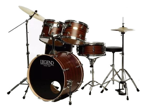 Bateria Legend Classic + Fierros + Banqueta 5 Cuerpos