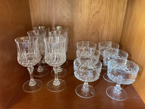 Dos Juegos De Copas De Cristal (Usado)