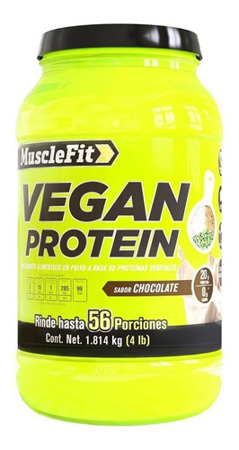 Proteina Vegana Vegan Protein Musclefit 4lb 56 Servicios Sabor Vainilla