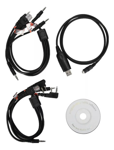 Cable De Programación Usb 8 En 1 Para Radios Kenwood Y Mobil