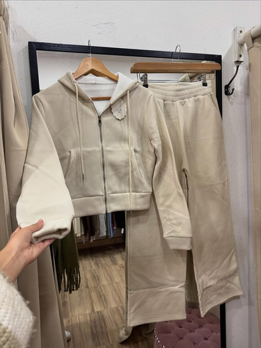 Conjunto De Micropana Acanalada - Temporada Otoño/invierno Marrón Claro Lisa Xl