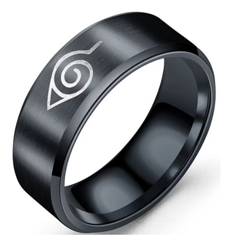 Anillo Naruto Uzumaki Konoha Shippuden Negro Numero 7