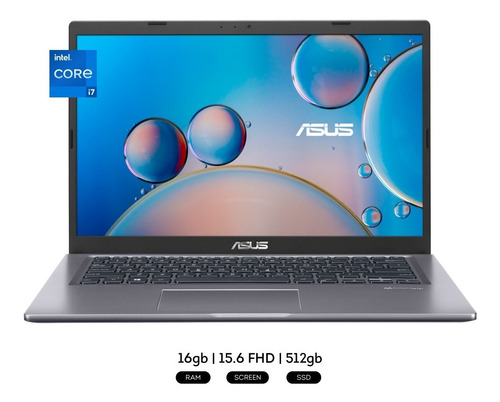 Imagen 2 de 10 de Notebook Asus X515ea Core I7 1165g7 512gb 16gb 15,6 Fhd