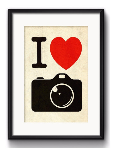 Quadro I Love Foto Vintage Fotografia Decoracao Paspatur