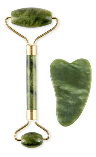 Rodillo De Jade Piedra Gua Sha D Jade Masaje Facial/corporal