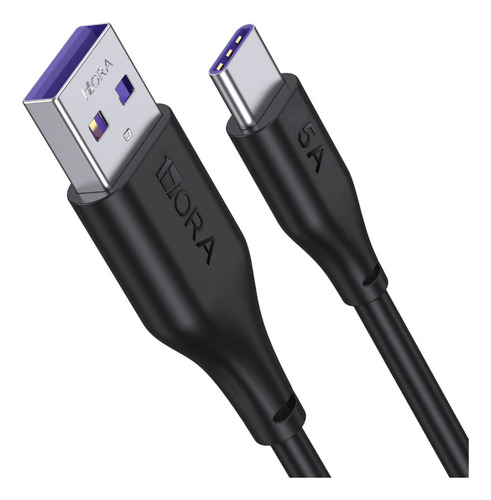 Cabo De Carregamento 1hora Usb 2.0 A/c 5a Macho 1m Preto