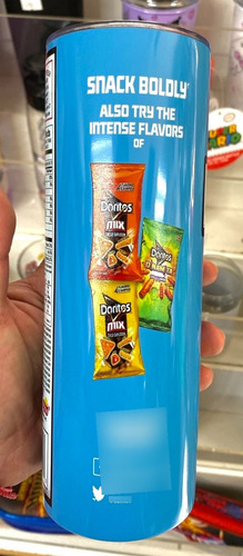 Termo Estilo Doritos Azules 20oz Acero Inoxidable Con Popote Azul Cielo