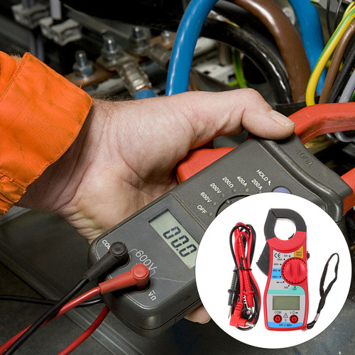 Multímetro Digital Profesional Kt87n Color Rojo+lcd Display Sin Batería, Mide voltaje de CC, voltaje de CA, corriente de CA y resistencia. Con función de diodo, función de zumbador y pantalla LCD.