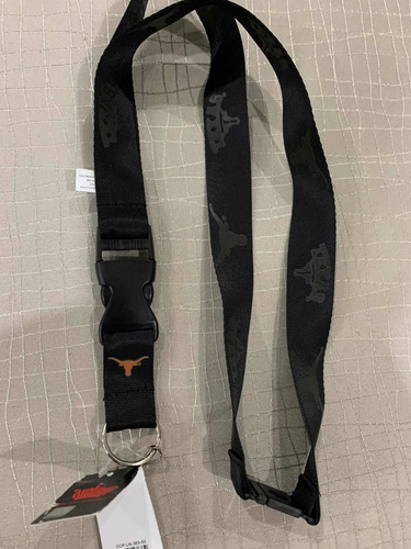 Lanyard Portagafete Y Llaves Ncaa Texas Longhorns Black.