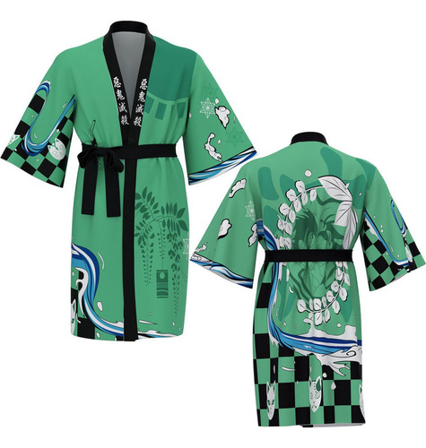 Kimono Demon Slayer Túnica Tanjiro Kamado, Disfraz De Pijama
