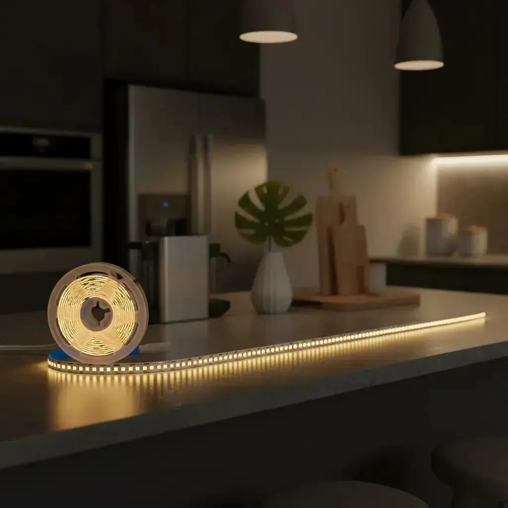Fita LED 3528 de 5 Metros 3000K para Iluminação Interna