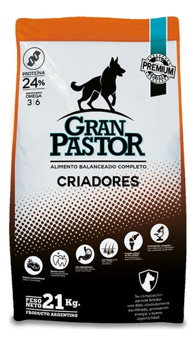 Alimento Gran Pastor Criadores 21 Kg