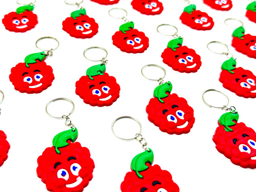 Framboesa Fini 10un Chaveiro Emborrachado Mimo Frutas Tema