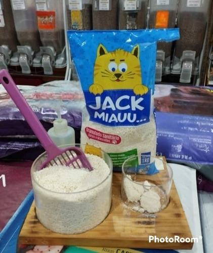 Kit 2 Areia Sanitária Mandioca Biodegradável Jack Miauu 1kg