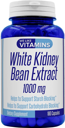 White Kidney Bean 1000mg  180 Capsules  White Kidney 