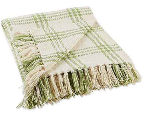 Dii Modern Farmhouse Plaid Collection Manta De Algodón Con F