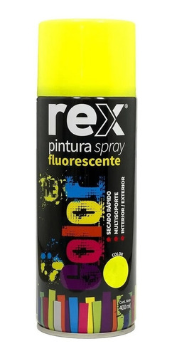 Pintura Spray Fluorescente 400ml Pack 6 Unidades  Amarrillo