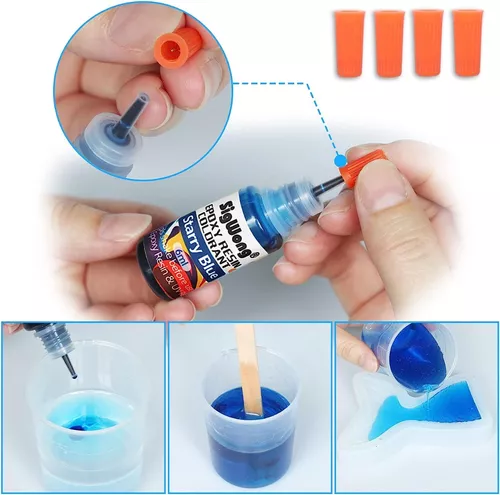 Pigmento de resina epoxi – 24 colores colorante líquido translúcido de  resina epoxi, tinte altamente concentrado para hacer joyas, pintura