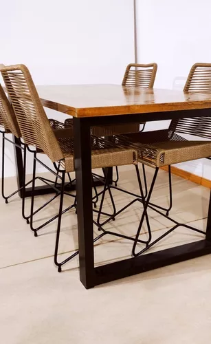 MESA COMEDOR INDUSTRIAL MADERA-HIERRO DE 178X90CM