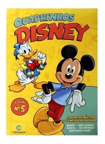 Livro Box Quadrinhos Disney Edicao 5 - Com 5 Gibis E Adesivo