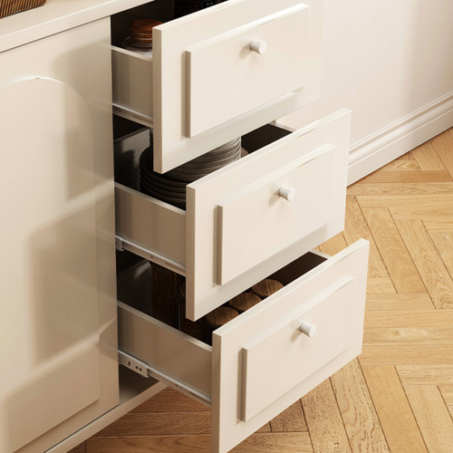 Credenza Blanco Almacenaje Mueble Madera Cajones Con Carri Blanco